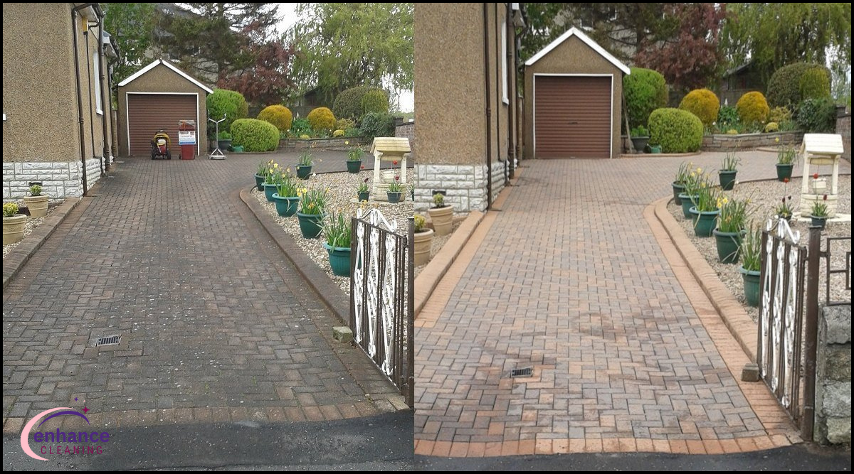 Patio And Driveway Cleaning before and after
