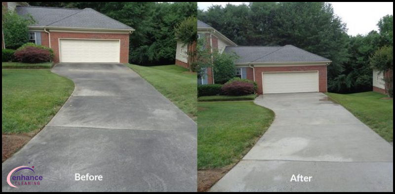 Patio And Driveway Cleaning before and after