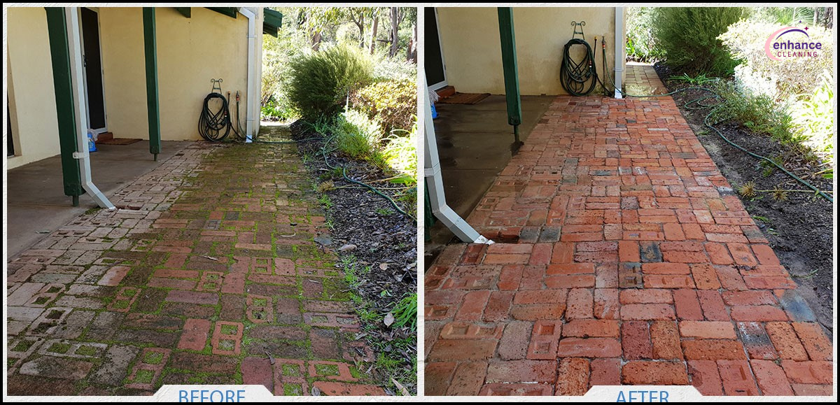 Patio And Driveway Cleaning before and after