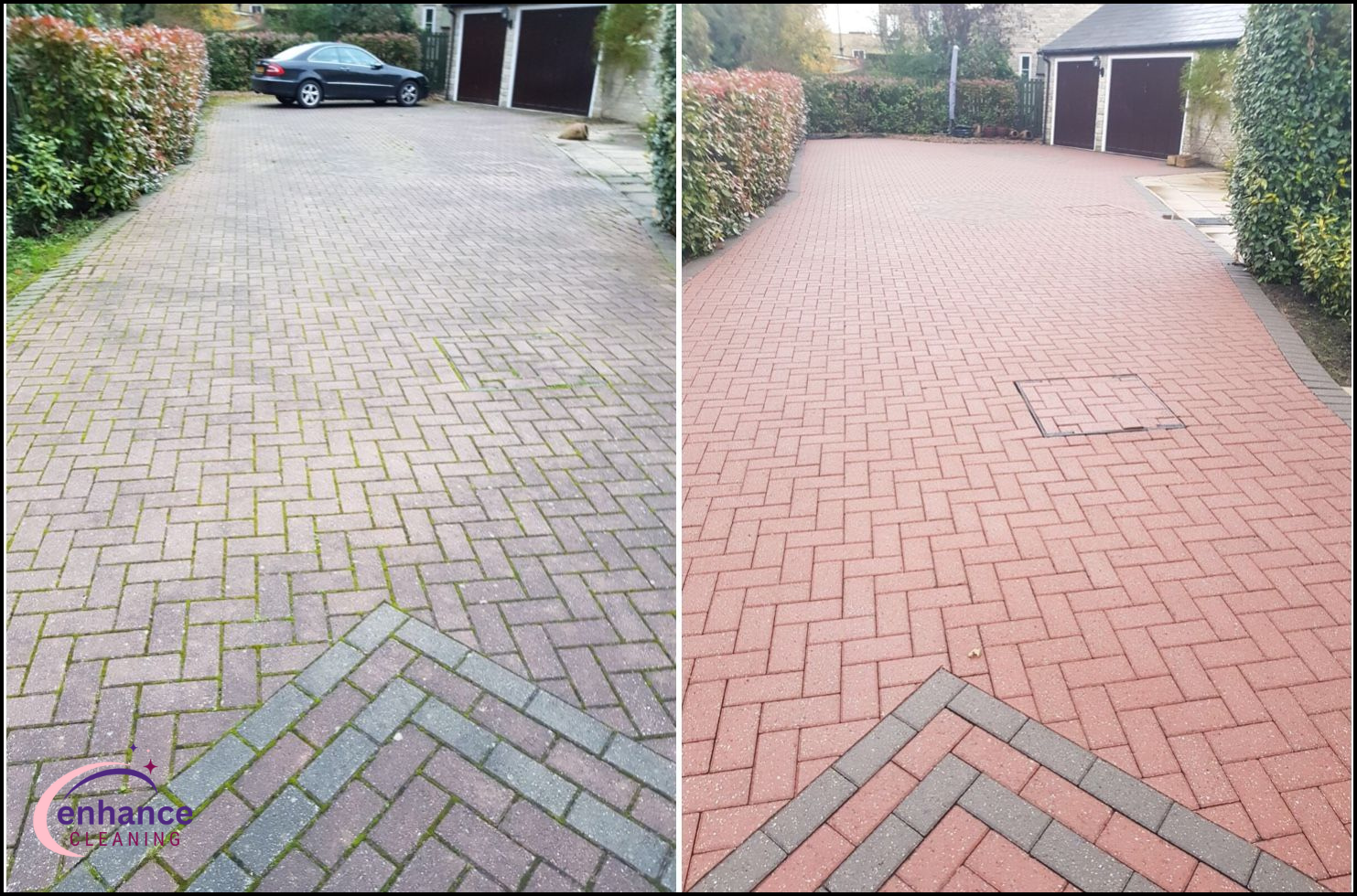 Patio And Driveway Cleaning before and after